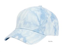 12 Pieces Tie Dye Multi Color Baseball Cap Multi Sky - Baseball Caps & Snap Backs