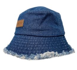 12 Pieces Washed Denim Cotton Bucket Hats - Bucket Hats