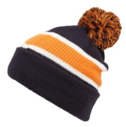 24 Pieces Knit Beanies With Pompom - Winter Beanie Hats