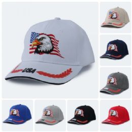 6 of Men Caps Eagle on USA Flag Logo