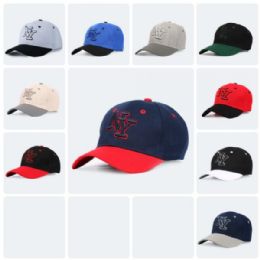 6 of Men Caps NY Dual Solid Color