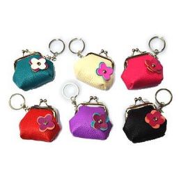 48 Pieces Mini Clasp Coin Purse W/daisy - Coin Holders & Banks