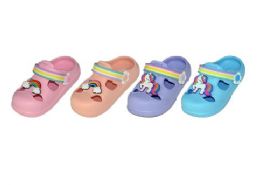 48 Bulk Toddler's Unicorn Rainbow Strapped Shoes