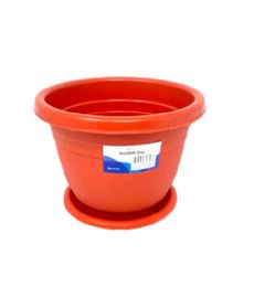 96 Pieces Small Plastic Planter With Tray 5.5x5 Inch - Garden Planters and Pots