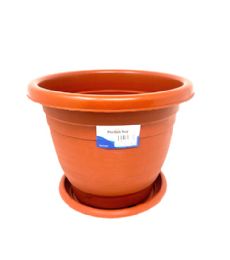 48 of Medium Plastic Planter With Tray 10.5x9.5 Inch