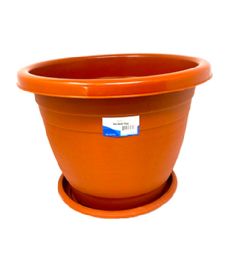 24 Wholesale Large Plastic Planter With Tray 13x11 Inch