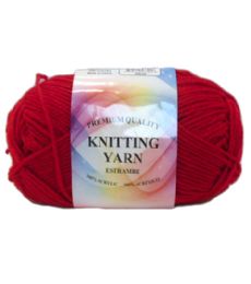 200 of Knitting Yarn Red 100% Acrylic