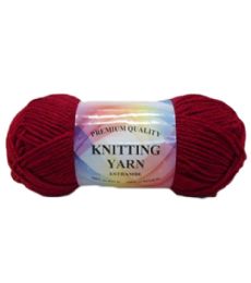 80 Wholesale Knitting Yarn Burgandy 100% Acrylic