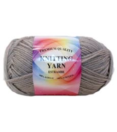 80 Wholesale Knitting Yarn Light Gray 100% Acrylic