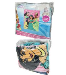 10 Wholesale Twin Princess Blanket Rachelle 60x80 Inch