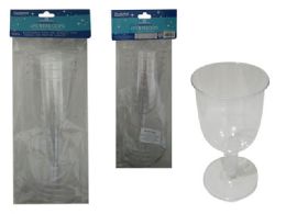 48 Packs Clear Plastic Wine Cups - Plastic Drinkware