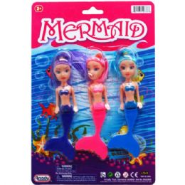 24 Wholesale 3pc 5.5 Inch Mermaid Dolls