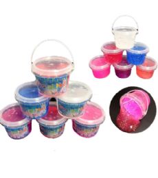 36 Wholesale 500g Double Color Pearl Slime Bucket