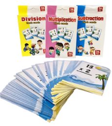 72 Pieces Math Flash Cards - Card Games