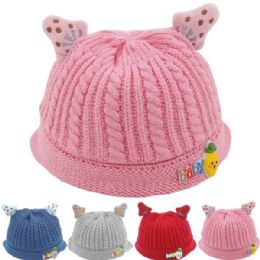 24 Wholesale Kid's Winter Ears Winter Hat