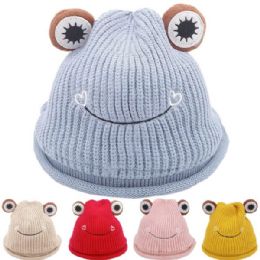 24 Wholesale Kid's Froggy Winter Hat