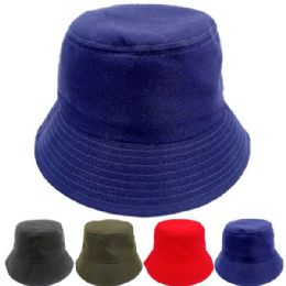 12 Wholesale Solid Color Bucket Hat