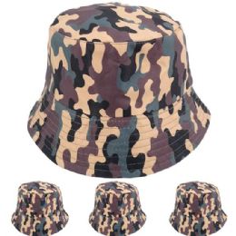 24 Wholesale Camo Bucket Hat