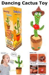 3 Pieces Cowboy Style Dancing Cactus Toy - Toys & Games