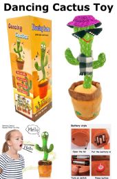 3 Wholesale Neon Hat Dancing Cactus Toy