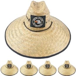12 Wholesale Wide Brim Raffia Straw Lightweight Usa Flag Embroidered Man Sun Hat