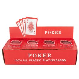 144 Wholesale Plastic Poker Playing Cards