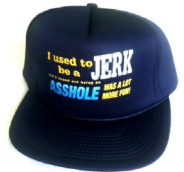 24 Pieces Adult Printed Winter Cap I Used To Be A Jerk Till I Found Out Being An Asshole Was A Lot More Fun - Hats With Sayings