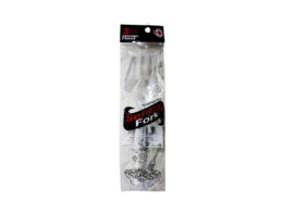 48 Wholesale Clear Serving Forks 3 Count