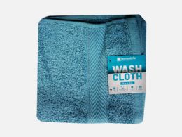 48 Wholesale 13 X 13 Wash Cloth Blue