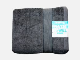 12 Wholesale 30 X 54 Bath Towel In Grey