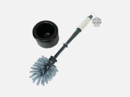 24 Pieces Stainless Steel Handle Toilet Brush With Holder - Toilet Brush