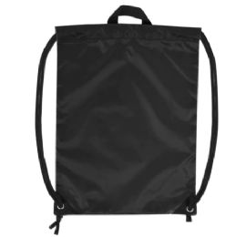 100 Pieces 18 Inch Basic Drawstring Bag - Black Color - Draw String & Sling Packs