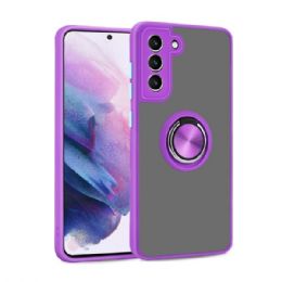 24 Wholesale Tuff Slim Armor Hybrid Ring Stand Case For Samsung Galaxy A72 5g In Purple