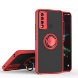 12 Wholesale Tuff Slim Armor Hybrid Ring Stand Case For Tcl 20 Xe In Red