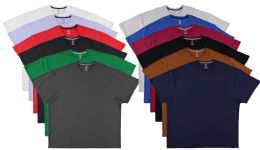24 Pieces Yacht & Smith Mens Soft Cotton T Shirt Assorted Colors Size 3xl - Mens T-Shirts