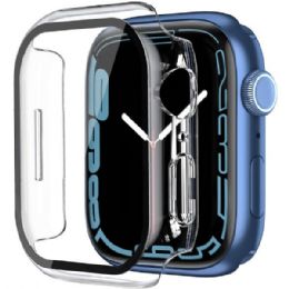12 Pieces Tempered Glass Screen Protector Full Coverage Shockproof Cover Case For Apple Watch Series 7 Only In Clear - Screen Protectors