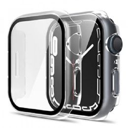 12 Pieces Tempered Glass Screen Protector Full Coverage Shockproof Cover Case For Apple Watch Series 7 Only In Clear - Screen Protectors