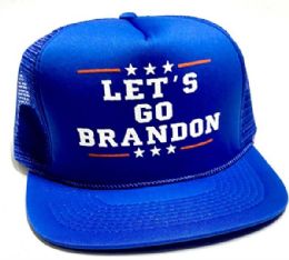 24 of Let's Go Brandon Printed Hats - Royal Blue