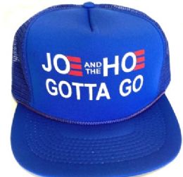 24 Bulk Joe And The Hoe Gotta Go Printed Mesh Hats - Royal Blue