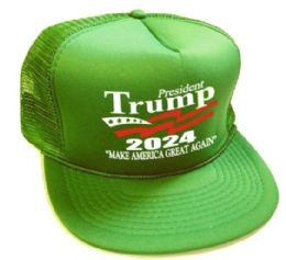 24 Wholesale President Trump 2024 Caps - Kelly Green