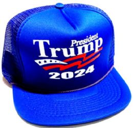 24 Wholesale President Trump 2024 Caps - Royal Blue