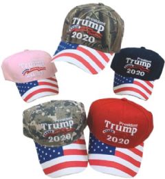 24 Bulk Trump Embroidered Caps