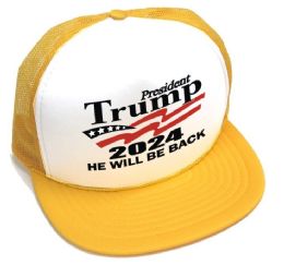 24 Wholesale President Trump 2024 Capc - White Front Gold