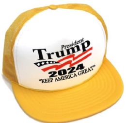 24 Wholesale President Trump 2024 Capc - White Front Gold