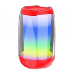 6 Wholesale Wireless Portable Bluetooth Speaker With Led Lights Pulse4 Mini For Universal Cell Phone And Bluetooth Device In Red
