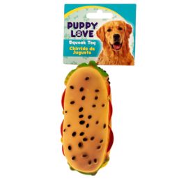 48 Bulk Sandwich Squeak Dog Toy