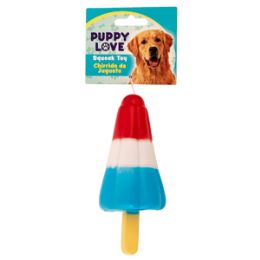 48 Bulk Ice Pop Squeak Dog Toy
