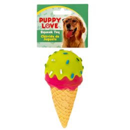 48 Bulk Ice Cream Squeak Dog Toy