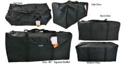 12 Wholesale E-Z Roll" 40" Square Duffle Bag In Black