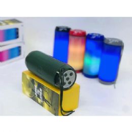 6 Pieces Rgb Color Light Portable Wireless Bluetooth Speaker For Universal Cell Phone And Bluetooth Device In Green - Speakers and Microphones